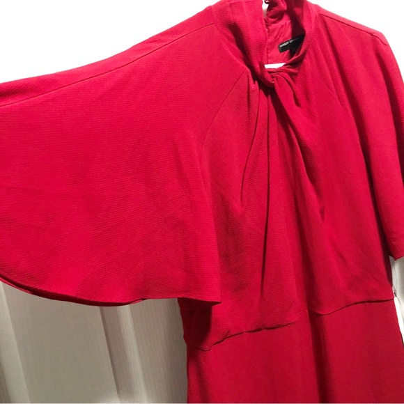 🆕 Elegant Maggy London Cranberry Midi Dress Twist Neckline size 12 - Picture 8 of 10